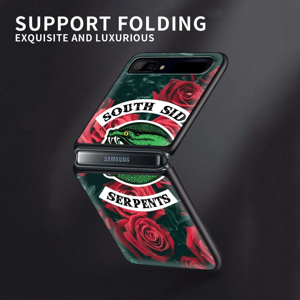 

Phone Case For Samsung Z Flip 5G Soft Back TPU Case Silicon Capa Black Shell rubber Fundas Riverdale Southside Serpents