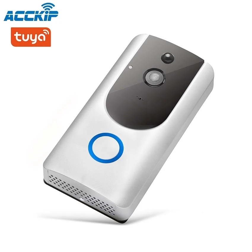 Tuya Смарт водонепроницаемый WiFi видео дверной звонок камера визуальный домофон с