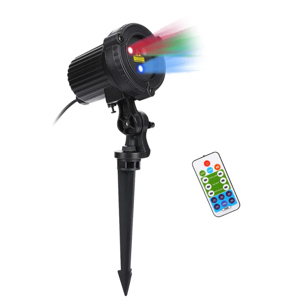 RGB Душ открытый движение звезды Лазерная лампа дистанционного Рождественские огни Сад водонепроницаемый IP65 Рождество праздничное украшение для дома
