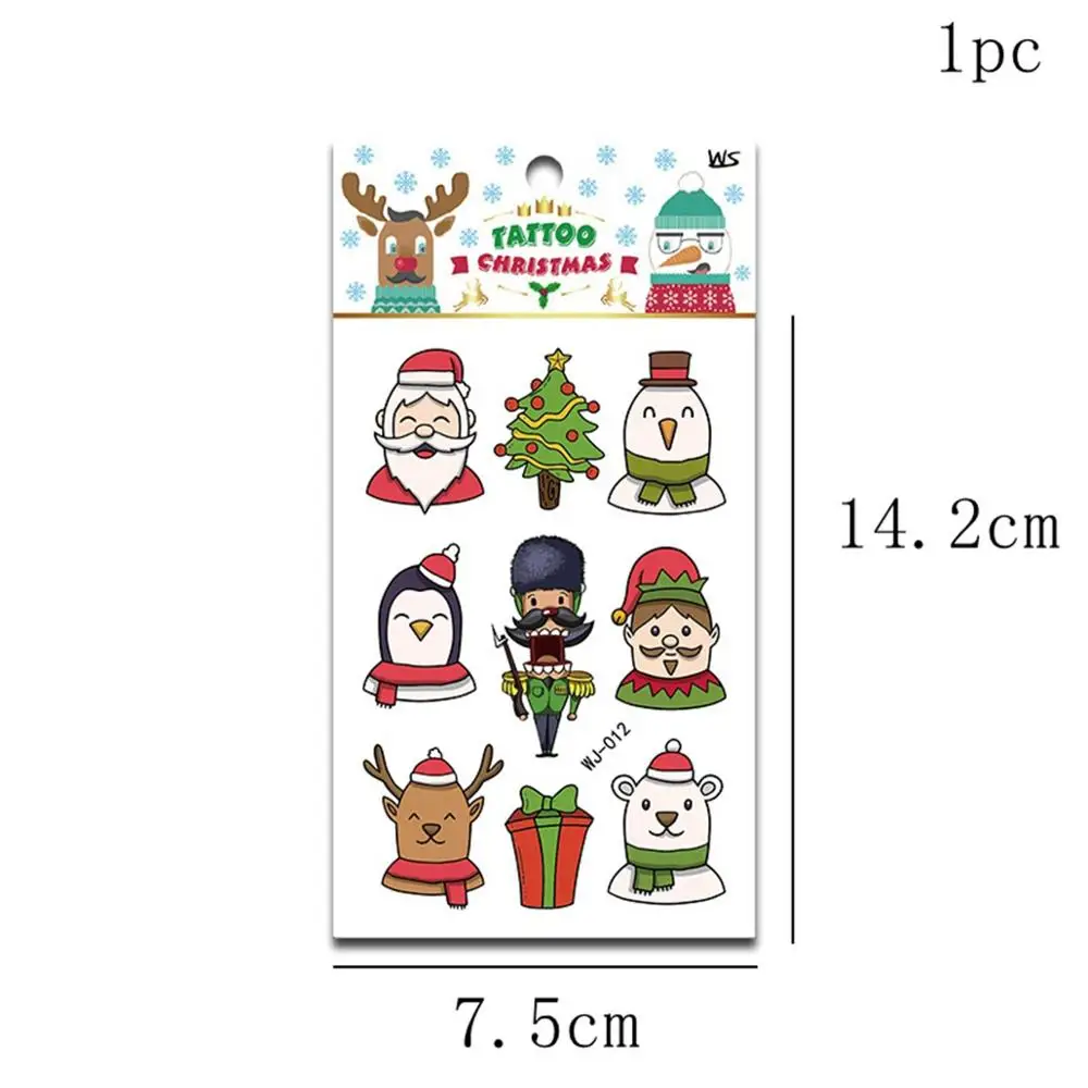 1pc Stickers 2 CHZLL съемные рождественские наклейки, украшения, Санта-Клаус, олень, Декоративный Рождественский Декор для дома, Санта-Клаус, Noel, Декор - Цвет: 1pc Stickers 2