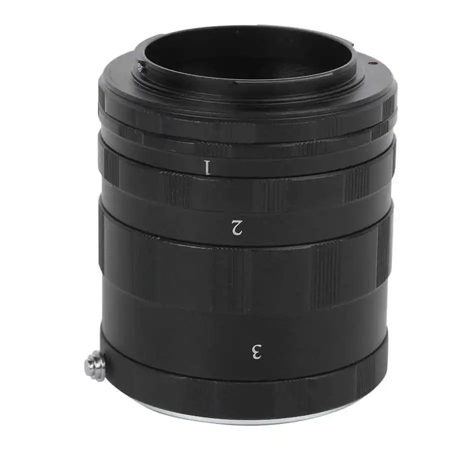 Алюминиевый сплав Черная зеркальная камера макрообъектив кольцо крупным планом