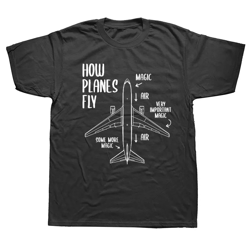 Футболка унисекс с надписью How Planes Fly |