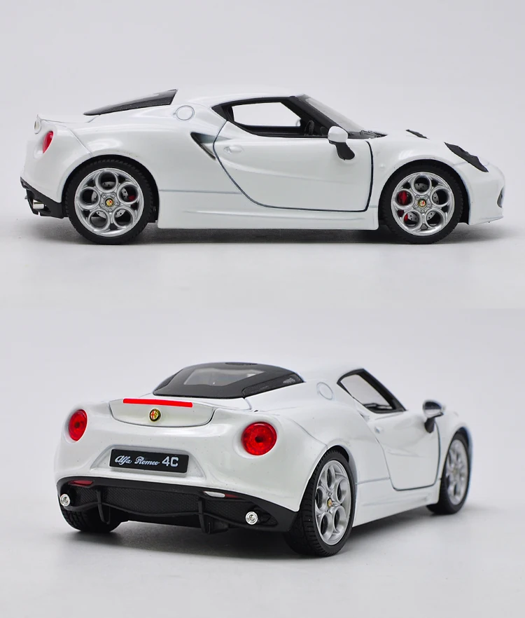 Изысканный 1:24 ALFA Romeo 4C спортивный автомобиль сплав модель, моделирование литой металл коллекция и Подарочная модель украшения