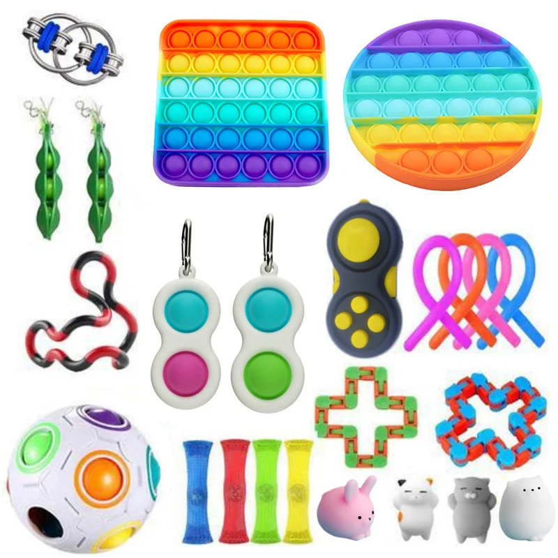 

Pop It Hot Push Bubble Fidget Popps Sensory Toy Adult Anti Stress Relief Antistress Popit Squishy Anti-stress Toys Gift