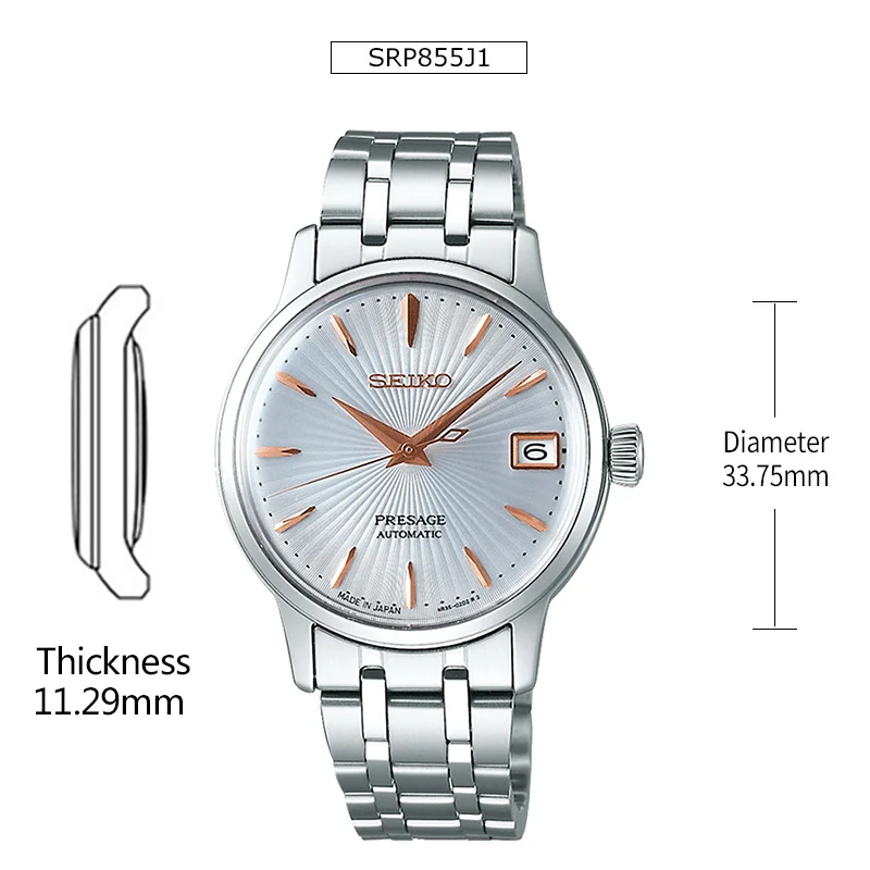 SEIKO часы для женщин PRESSAGE Коктейльная серия повседневные модные водонепроницаемые женские наручные часы автоматические механические часы