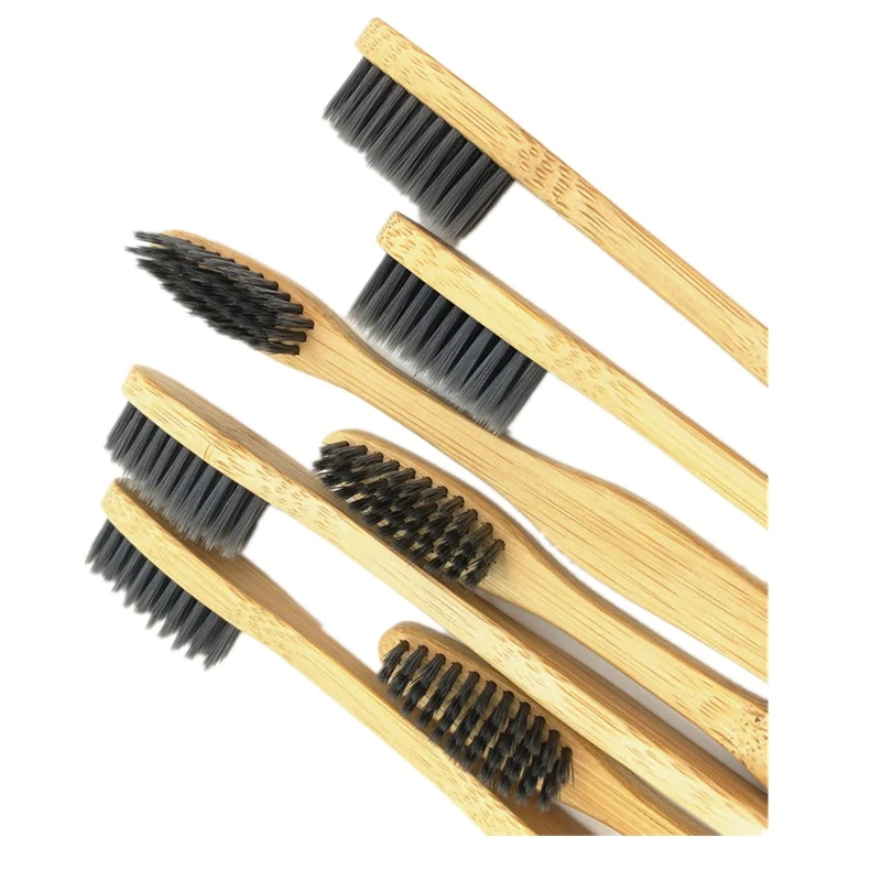 Экологичная бамбуковая зубная щетка с средней щетиной биоразлагаемая