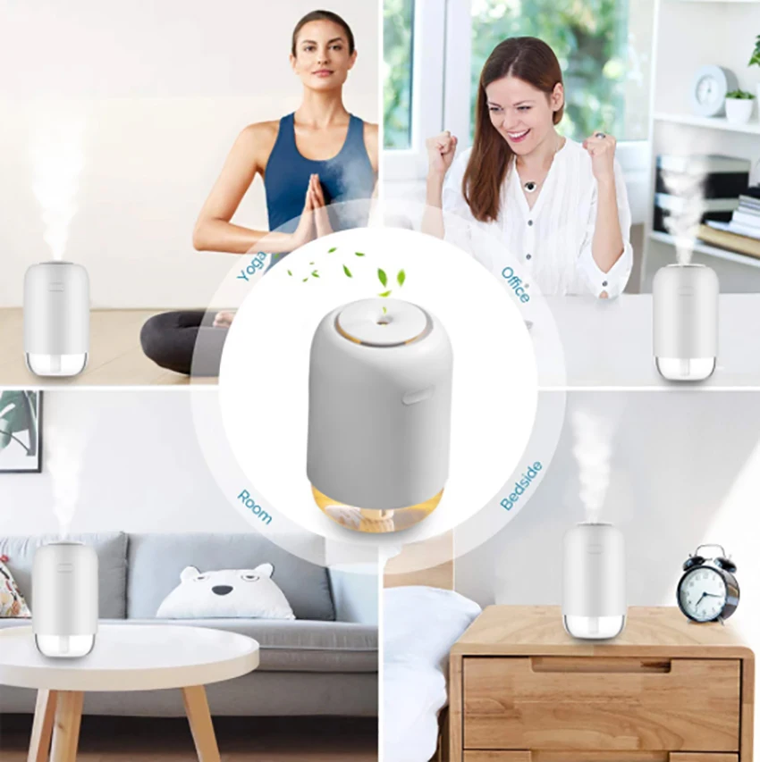 

Mini Air Humidifier Aromatherapy Diffuser Diffusers Humidifiers LED Night Lights Aroma Oils Mist Maker For Home