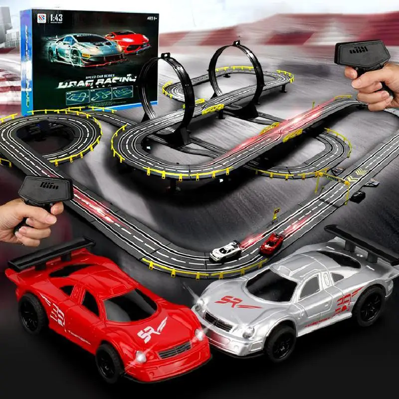 Гоночный трек детская игрушка дистанционное управление соревнование автомобиль
