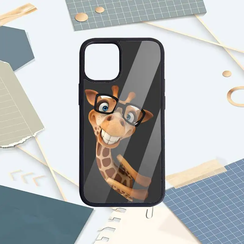 

Giraffe cute cartoon animal Phone Case PC For iPhone 11 12 pro XS MAX 8 7 6 6S Plus X 5S SE 2020 XR