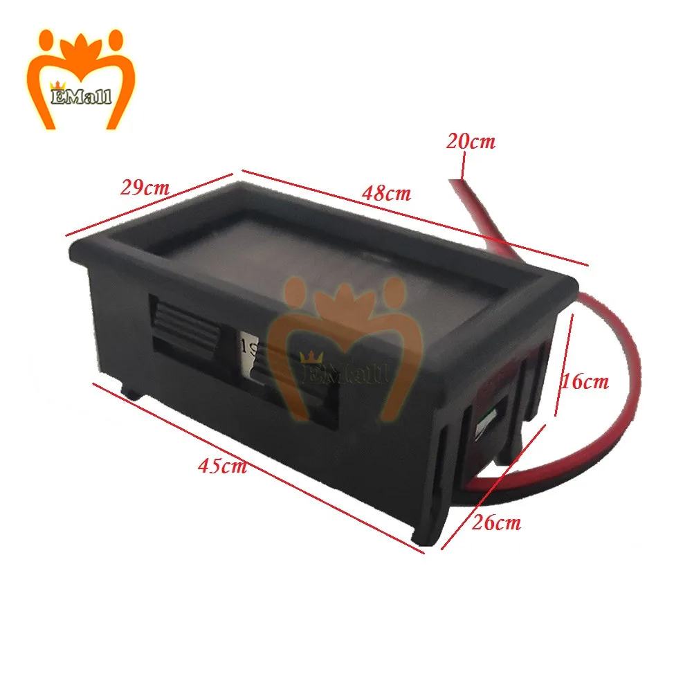 Indicador de capacidad de la batería del coche, voltímetro LCD de doble pantalla, 12V, 24V, 36V, 48V, 60V, 72V, 6-100V