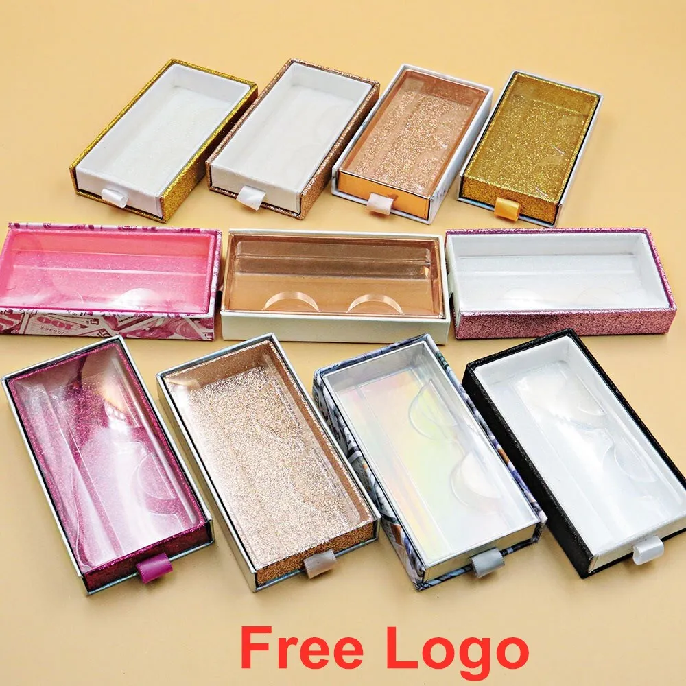 

Wholesale 25MM 100% MinkEyelashes Cruelty Free Dramatic False Eyelash Fluffy Strip Thick Mink Lashes Packaging Box makeup empty