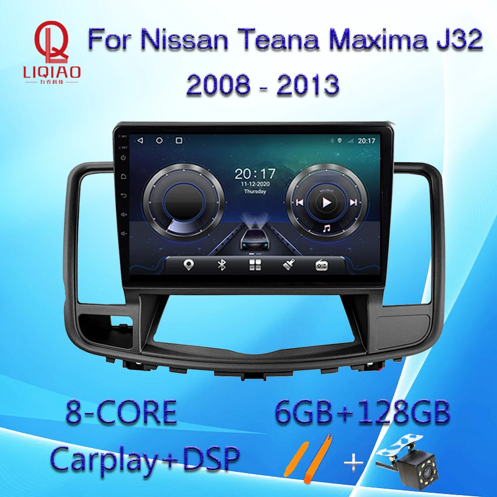 

LIQIAO Car Radio Multimedia Video Player For Nissan Teana Maxima J32 2008 - 2013 Navigation GPS Android No 2din Bluetooth FM OBD