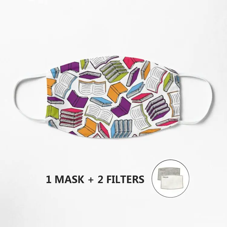 

Так много ярких книг... Маска от пыли Роскошная Тканевая Маска для лица с фильтрами Маска