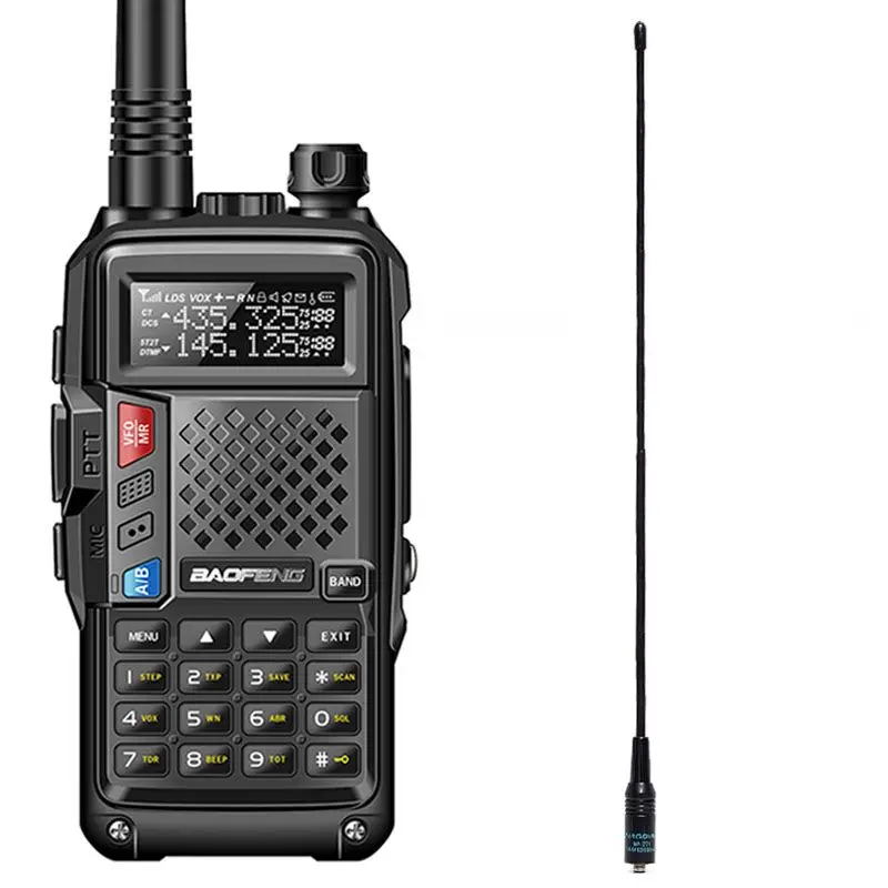 black 771 BAOFENG BF-UVB3 PLUS 8 Вт 8 Вт Высокая мощность UHF/VHF Двухдиапазонный 10 км длинный диапазон портативный ham Walkie Talkie несколько режимов зарядки - Цвет: black 771