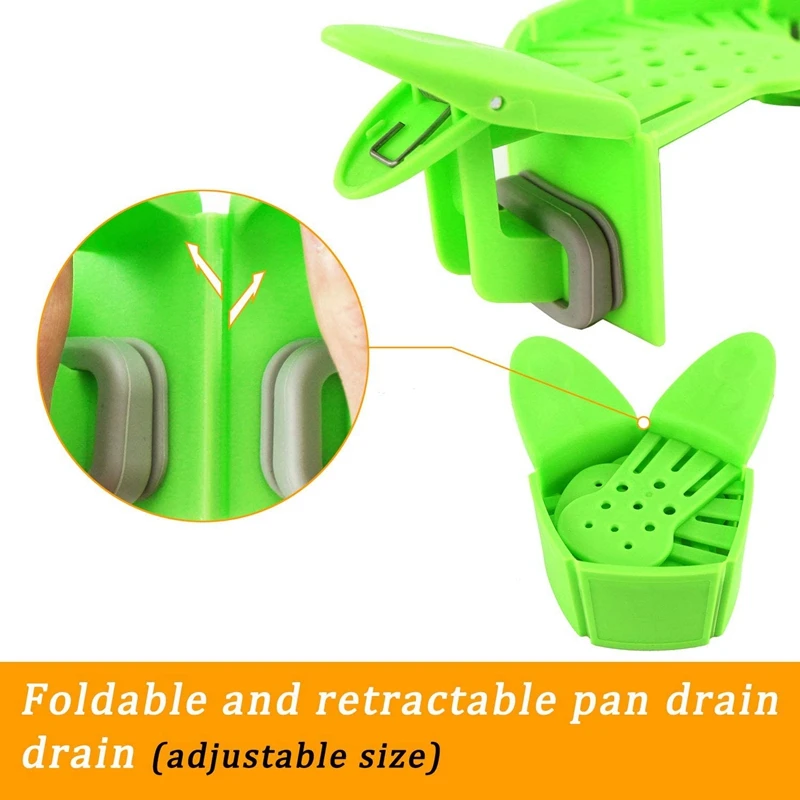 Кухонное сито для пасты регулируемое Натяжное силиконовое с зажимом подходит