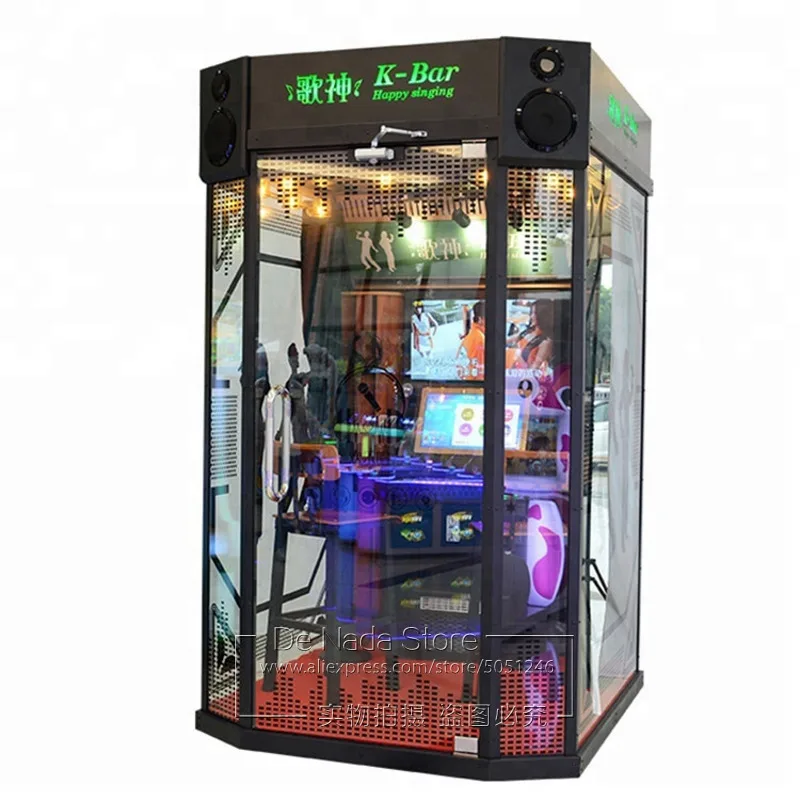

Mini KTV Booth Coin Operated Jukebox Amusement Machine Karaoke Arcade Machine K-Bar Simulator Music Song Singing Game Machine