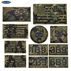 ИК-нашивка Seal Team, военные нашивки спецназа, Мультикам, американский флаг США, армейский Камуфляжный значок CP camo отражающая вставка