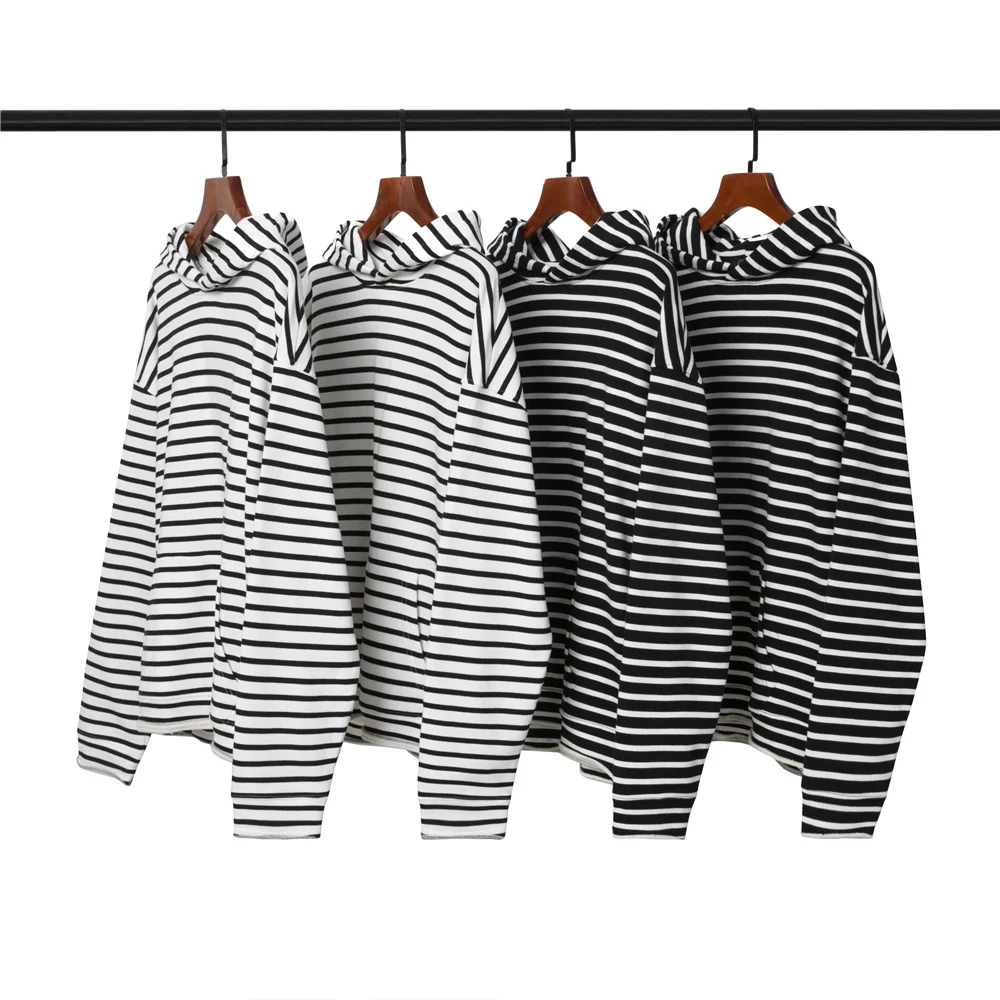 2020 пуловер толстовки классические полосатые хип-хоп с карманами из