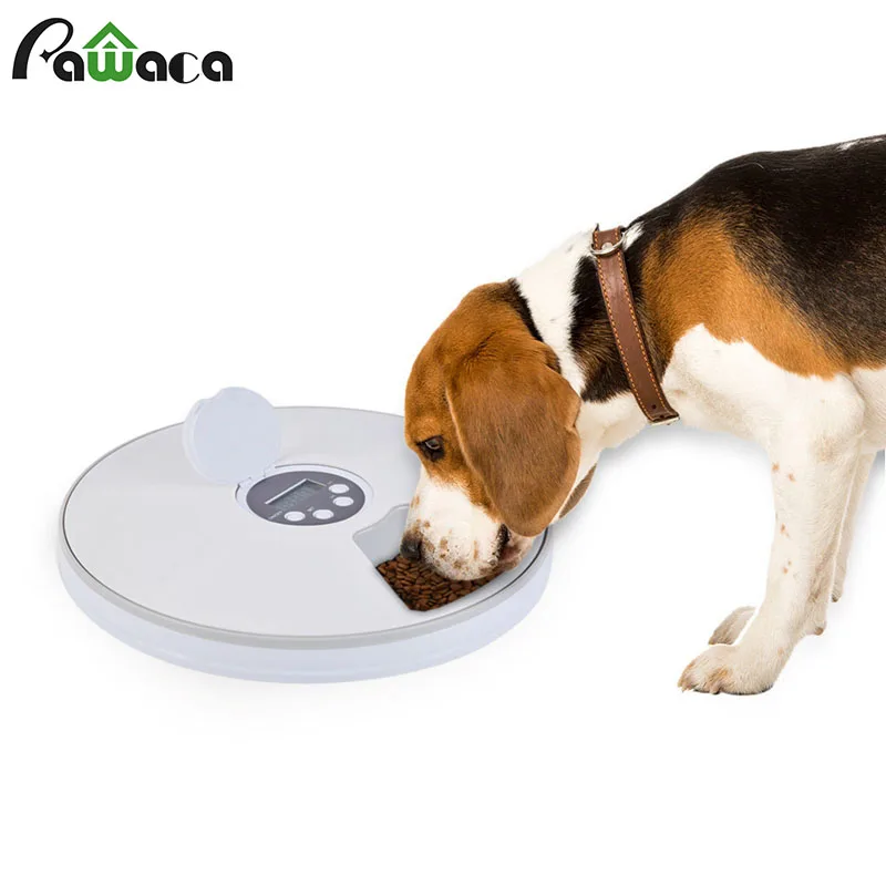 Автоматическая кормушка для питомца с 6 питаниями сеток еда кошек и собак