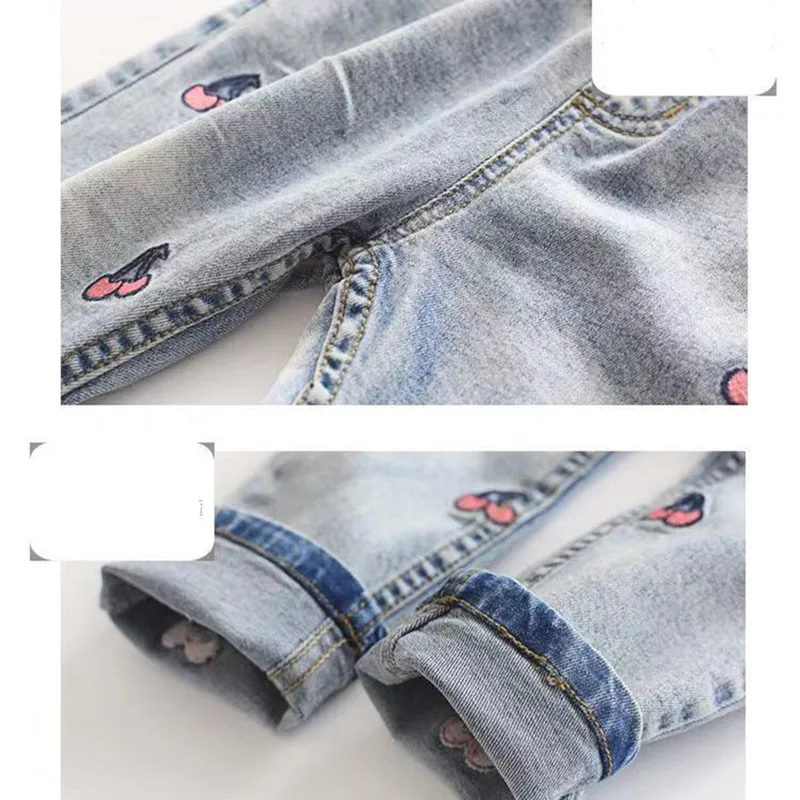 Большой джинсы для девочек детские штаны в Корейском стиле детская одежда