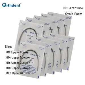 10 упаковок Стоматологическая Ортодонтическая нити Archwire Орто круглая арочная проволока Ovoid Форма нижняяверхняя 012014016018020 коррекционные материалы