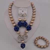 african wedding beads royal blue jewelry set nigerian wedding necklace bridal jewelry sets 44 tb 02