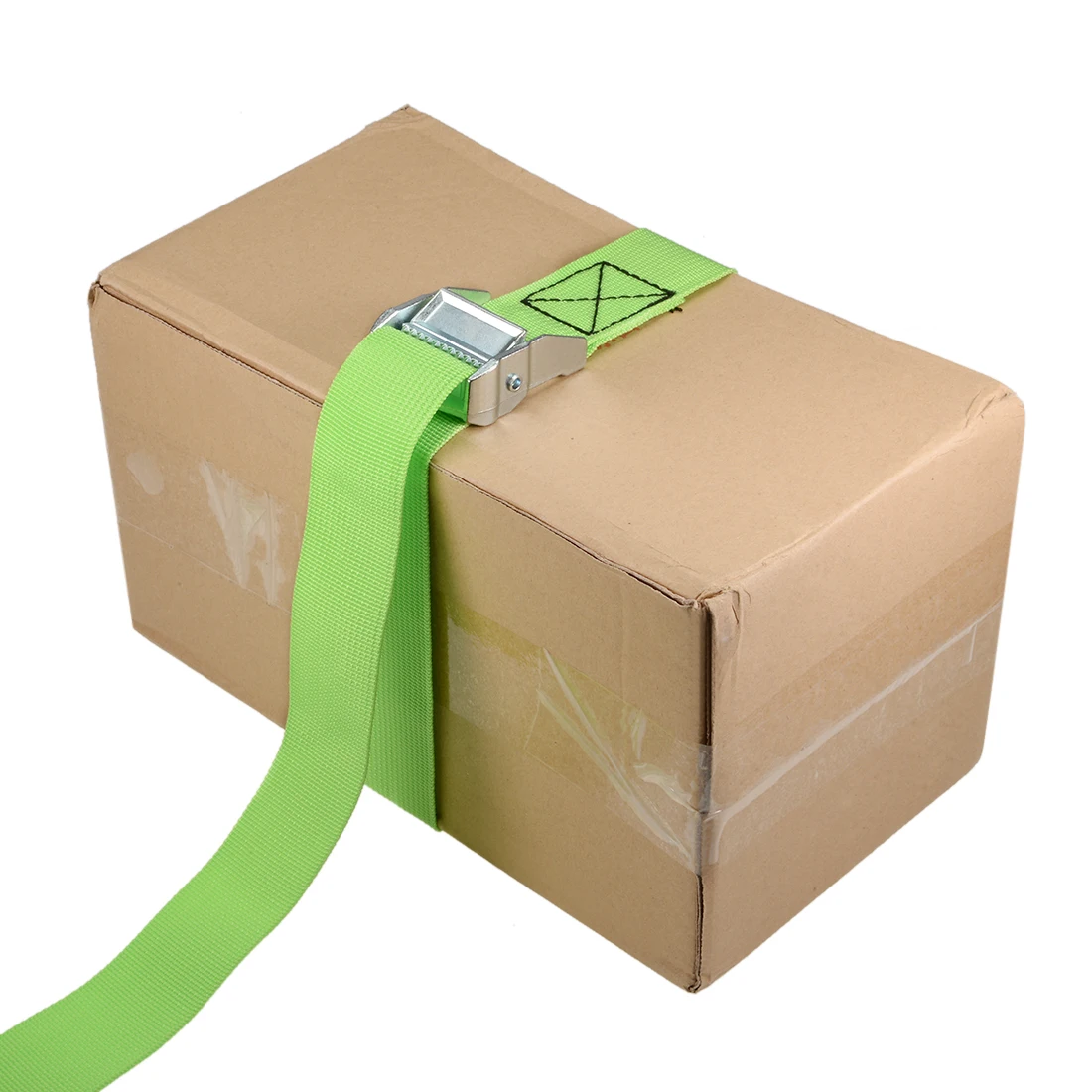 

uxcell 4.5Mx38mm Lashing Strap Cargo Tie Down Straps w Cam Lock Buckle 500Kg Work Load, Green, 2Pcs