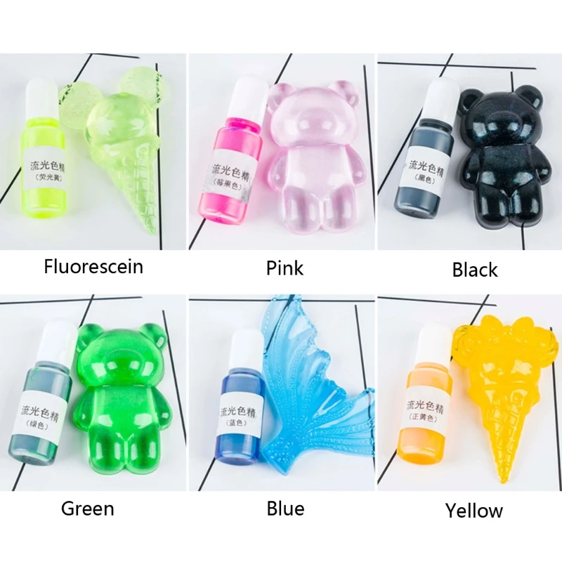 

24 Color Super Bright Resin Pigment Kit Transparent Epoxy UV Resin Coloring Dye Pigment Resin Colorant Fading Resistance