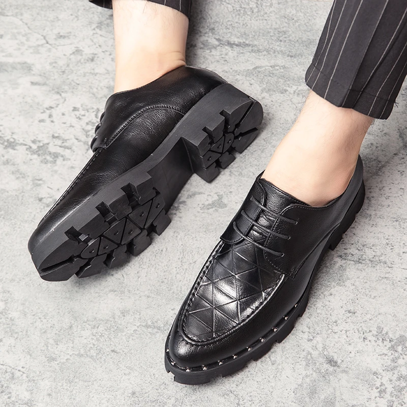 

Mens Dress Shoes Business Men's Leather Shoes Loafer Lace-up Oxford Dress Shoe Comfortable Wedding Shoes MC37