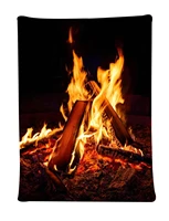 flame tapestry bonfire party decoration winter snow art wall hanging tapestries for living room home decor banner