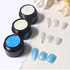 10 мл блестящий цветной гель с текстурой ракушки, полуперманентный лак, впитывающий УФ-гель, белый, золотой, синий, жемчужный, ракушка, нить, лак для ногтей, гель