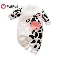 patpat 2020 new summer and spring baby boy girl cow print jumpsuit one pieces jumpsuits baby clothes