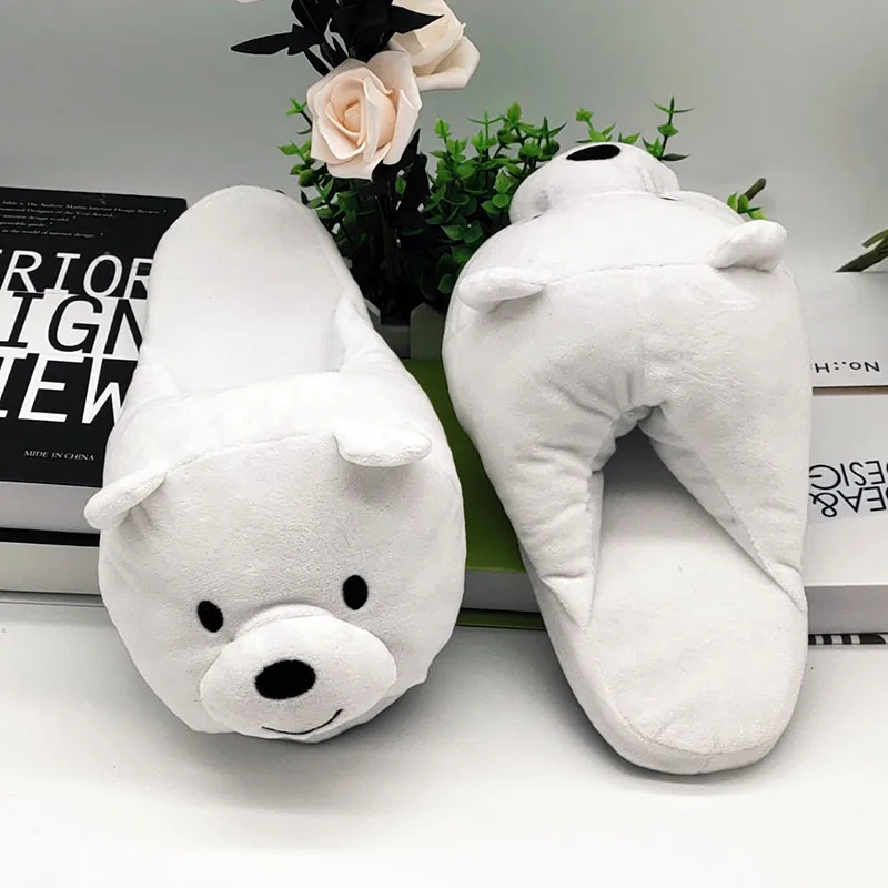 Теплые домашние тапочки Polar Bear на толстой мягкой подошве | Обувь