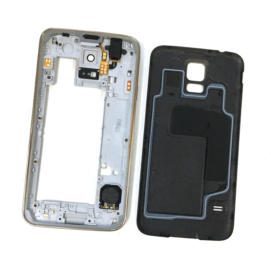 Оригинальный Корпус для Samsung Galaxy S5 i9600 G900F G900T G900V G900A средняя рамка + задняя крышка