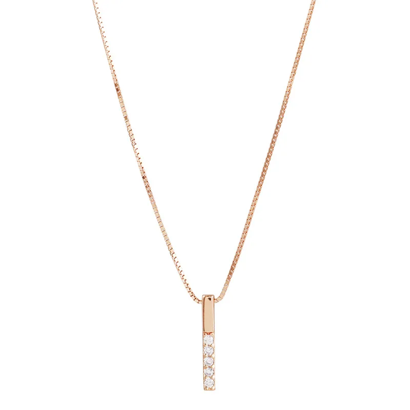 

New version of 925 sterling silver custom long geometric necklace female Korean version of the clavicle chain simple net red And