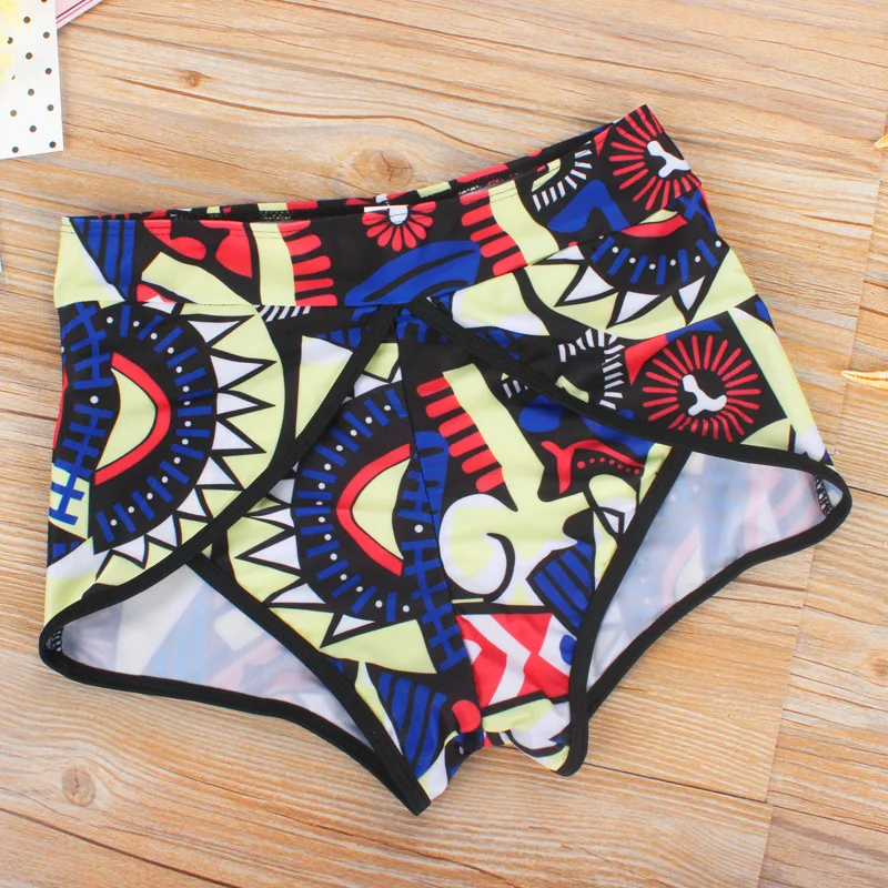 

Large Size Swimsuit Bikini Mesh Stitching Printing High Waist Sexy Trade Swimsuit S-3XL3