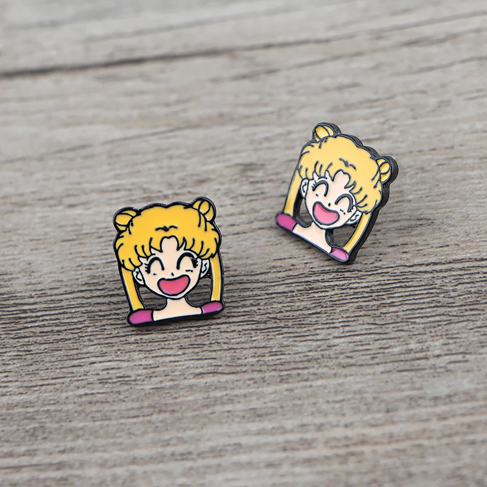 

BG481 Dongmanli 1 Pair Anime Girl Fashion Earrings Stainless Steel Earrings Women Jewelry Cute Stud Earrings