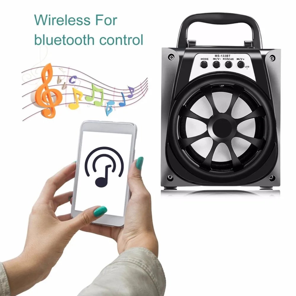 Портативный высокомощный выходной динамик fm-радио беспроводной Bluetooth динамик поддерживает FM TF карты Регулятор громкости в помещении