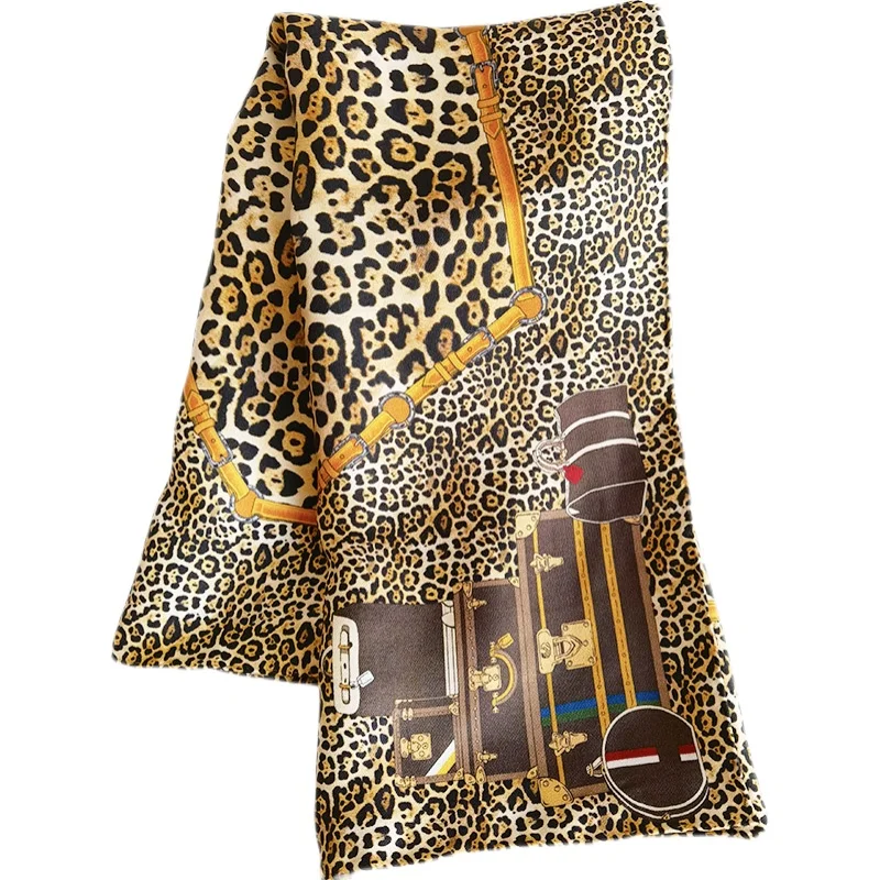 

Leopard grain silk twill silk scarves square 70 * 70 cm in female fashion mulberry silk scarf