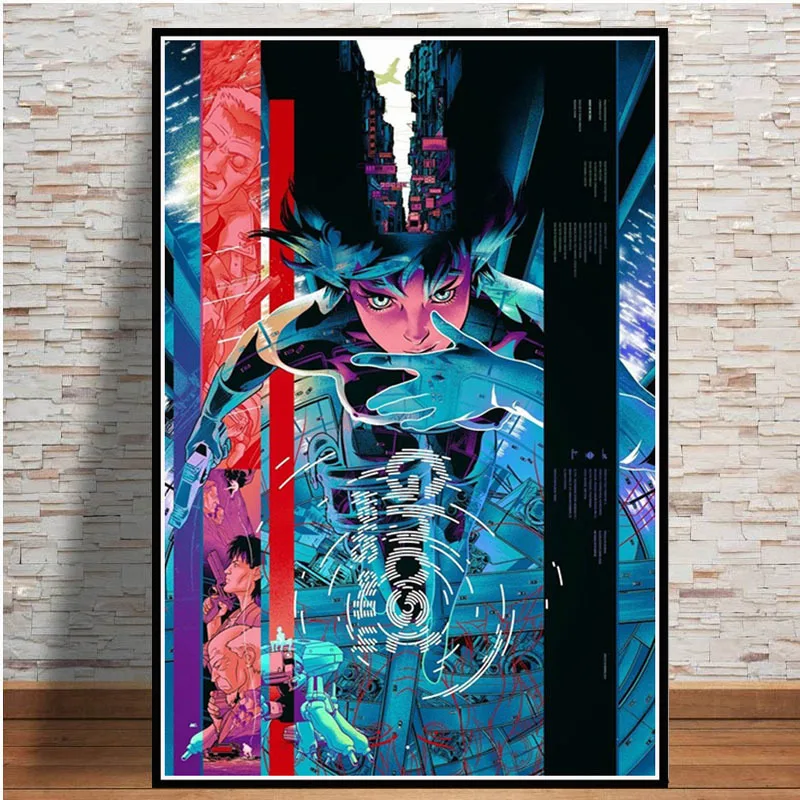 7 Poster And Prints Hot Ghost In The Shell Fight Police Japan Anime Art Paintings Canvas Wall Pictures For Living Room Home Decor - Цвет: 7