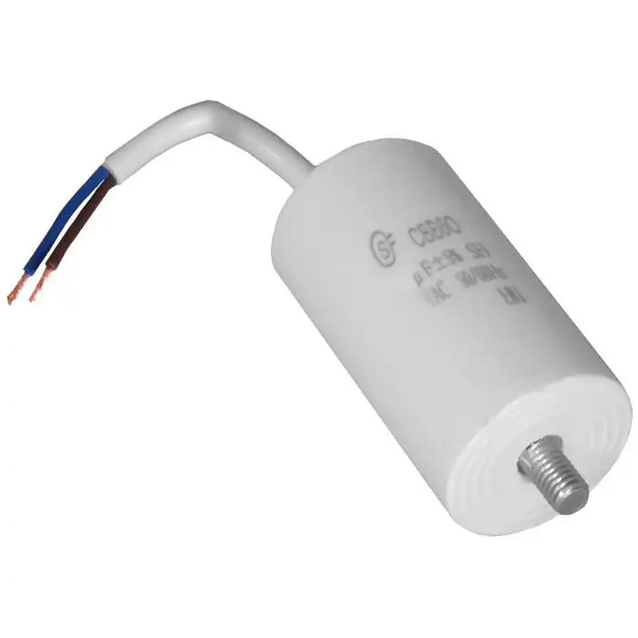Конденсатор пусковой CBB60 20uF 450V WIRE+SCREW (SAIFU) | Электронные компоненты и