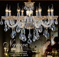 modern luxury led crystal chandeliers bedroom sitting room dining room crystal candle shine 8 head of crystal lamp