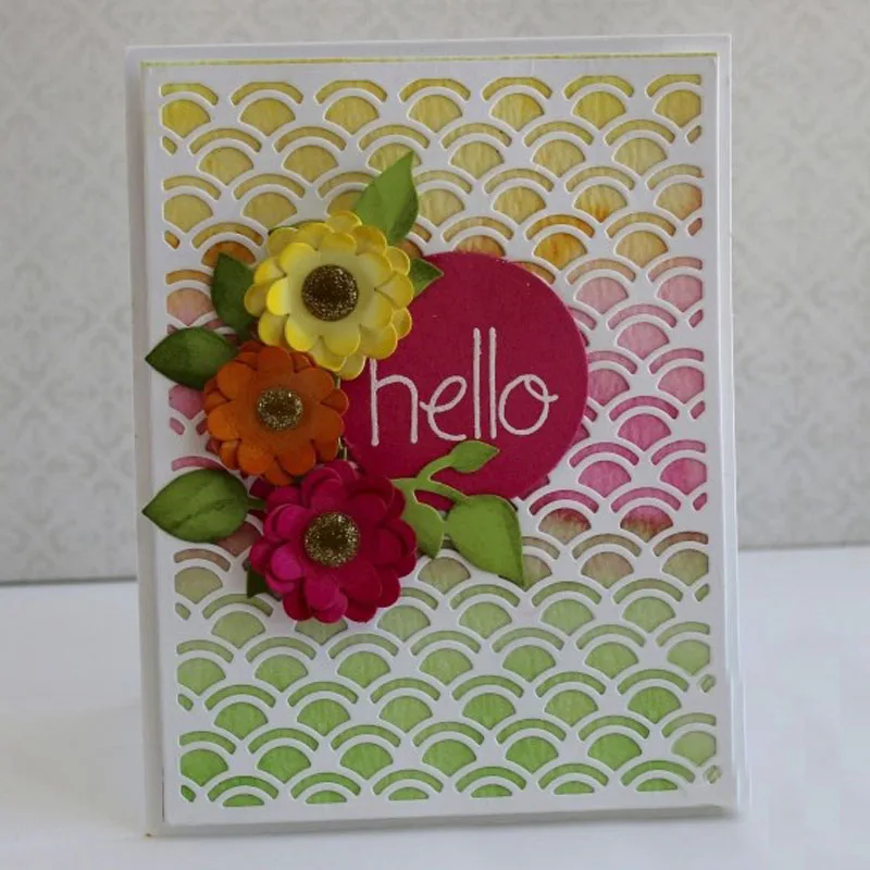 Нахлест цветы металлические Вырубные трафареты Необычные нахлест высечки для