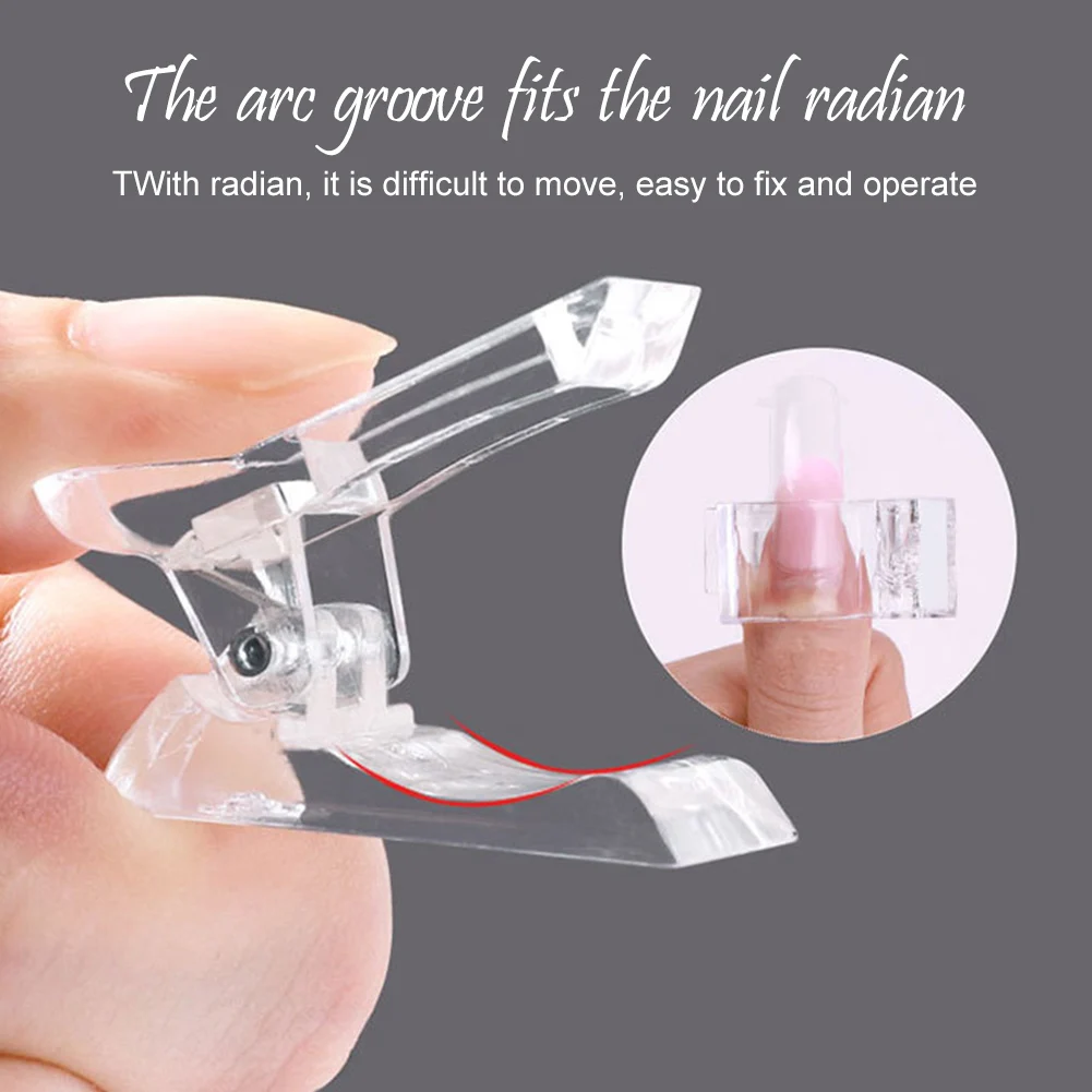 

Nail Tips Clip Nail Building Extension Clip Quick Building Nail Tips Clamp Manicure Tool for Home Salon