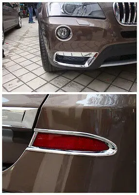 

Chrome Front foglight + rear Fog Light cover trim 6pcs For BMW X3 F25 2011-2013
