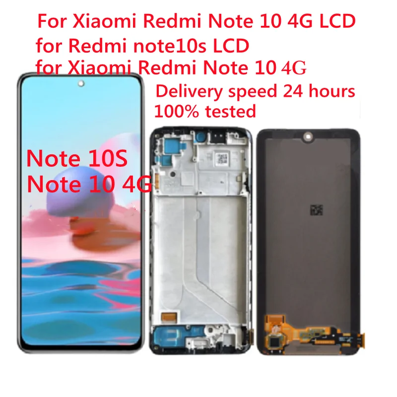 Pantalla LCD para Xiaomi Redmi Note 10s, para Xiaomi Redmi Note 10, pantalla de tel&eacute;fono m&oacute;vil-0
