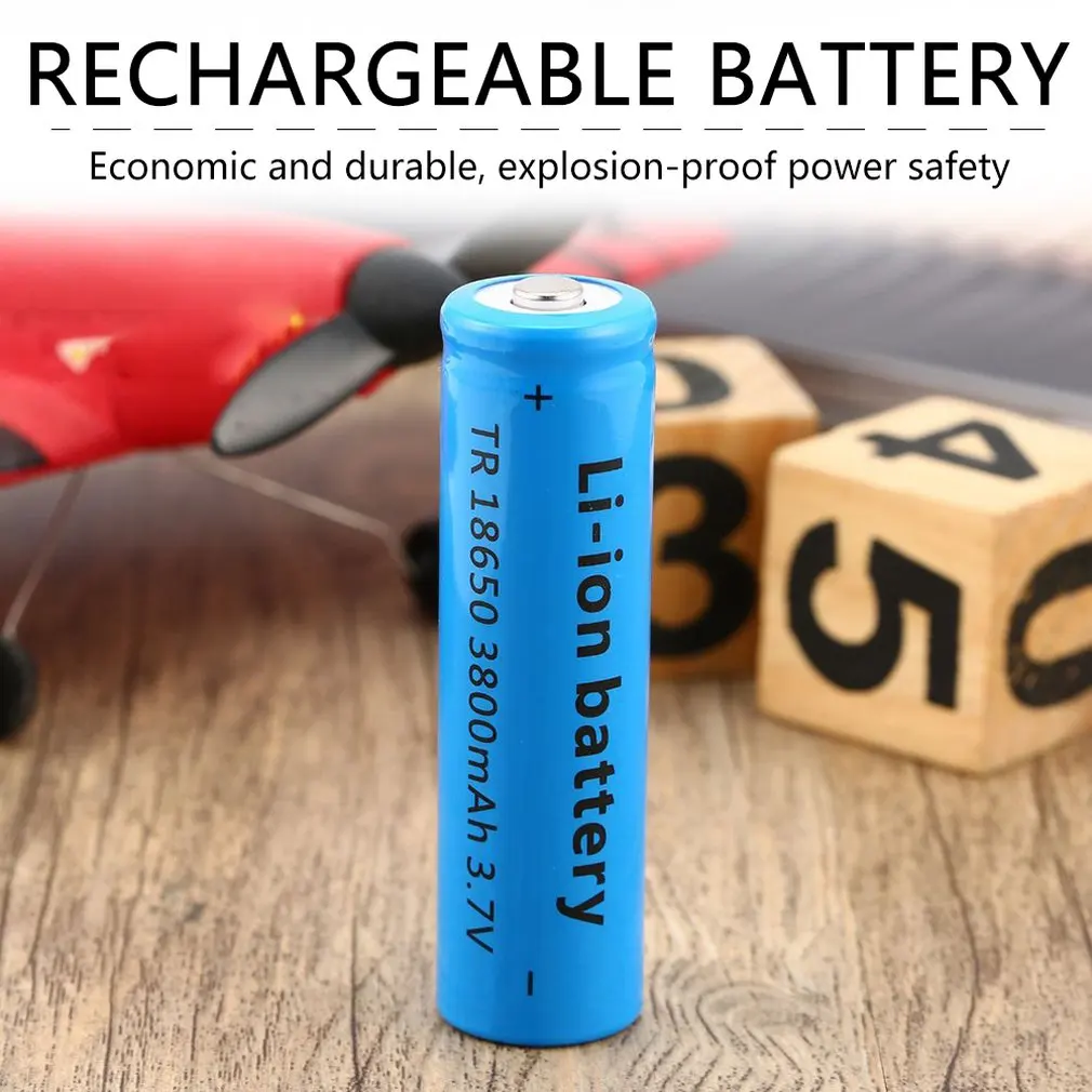 18650 Li-Ion 3800mAh Большая емкость 3 7 V Аккумуляторная батарея для светодиодный