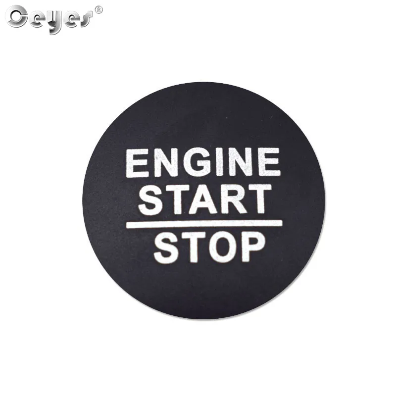 Black button cover Ceyes автомобильный Стайлинг для Honda Civic Fit Accord Dio Jazz Авто Кнопка запуска и остановки двигателя кольцо Чехлы наклейки аксессуары для интерьера - Цвет: Black button cover