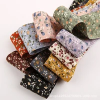 5 yards double sided floral chiffon ribbon diy bowknot hair accessories material clothing hat gift box cake bouquet packaging