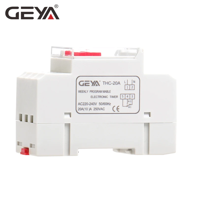 GEYA THC-20A недельный программируемый таймер с Батарея 7 дней Таймер 20A ACDC 12V 24V110V 220V 240V цифровой таймер